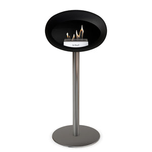 Le Feu Freestanding Matte Black Fireplace - BioEthanol Fuel