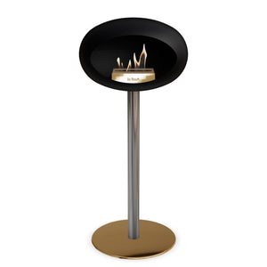 Le Feu Freestanding Matte Black Fireplace - BioEthanol Fuel