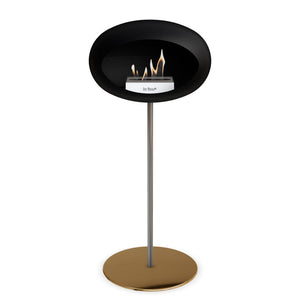 Le Feu Freestanding Matte Black Fireplace - BioEthanol Fuel