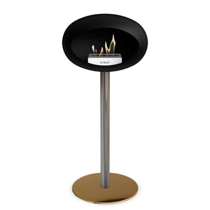 Le Feu Freestanding Matte Black Fireplace - BioEthanol Fuel