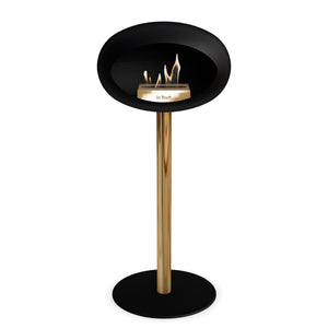 Le Feu Freestanding Matte Black Fireplace - BioEthanol Fuel