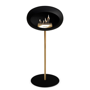 Le Feu Freestanding Matte Black Fireplace - BioEthanol Fuel
