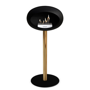 Le Feu Freestanding Matte Black Fireplace - BioEthanol Fuel