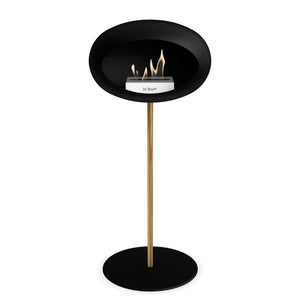 Le Feu Freestanding Matte Black Fireplace - BioEthanol Fuel
