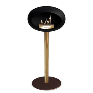 Le Feu Freestanding Matte Black Fireplace - BioEthanol Fuel
