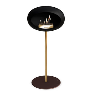 Le Feu Freestanding Matte Black Fireplace - BioEthanol Fuel