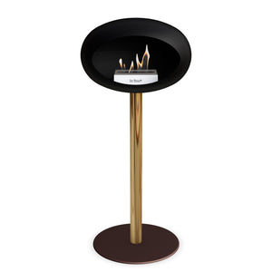 Le Feu Freestanding Matte Black Fireplace - BioEthanol Fuel
