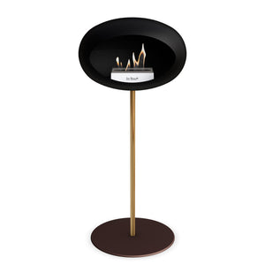Le Feu Freestanding Matte Black Fireplace - BioEthanol Fuel