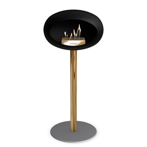 Le Feu Freestanding Matte Black Fireplace - BioEthanol Fuel