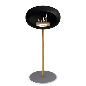 Le Feu Freestanding Matte Black Fireplace - BioEthanol Fuel