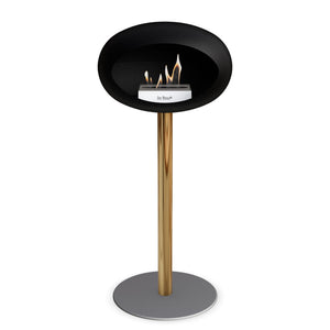 Le Feu Freestanding Matte Black Fireplace - BioEthanol Fuel
