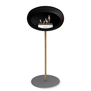 Le Feu Freestanding Matte Black Fireplace - BioEthanol Fuel