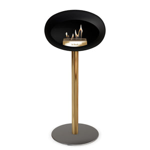 Le Feu Freestanding Matte Black Fireplace - BioEthanol Fuel