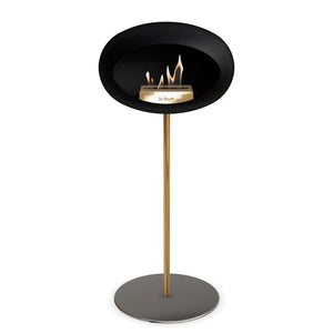 Le Feu Freestanding Matte Black Fireplace - BioEthanol Fuel