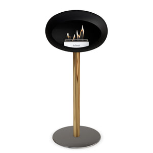 Le Feu Freestanding Matte Black Fireplace - BioEthanol Fuel