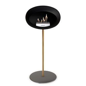 Le Feu Freestanding Matte Black Fireplace - BioEthanol Fuel