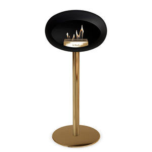 Le Feu Freestanding Matte Black Fireplace - BioEthanol Fuel