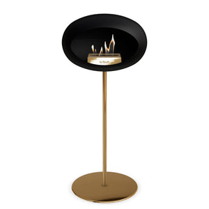 Le Feu Freestanding Matte Black Fireplace - BioEthanol Fuel