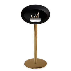 Le Feu Freestanding Matte Black Fireplace - BioEthanol Fuel