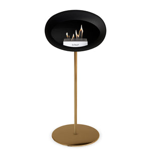 Le Feu Freestanding Matte Black Fireplace - BioEthanol Fuel