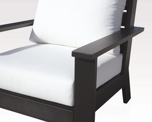 Magnolia Black Aluminum Sofa Set with Sunbrella® Cushions