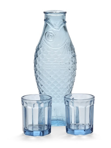 Fish & Fish Carafe + 2 Glasses Gift Set