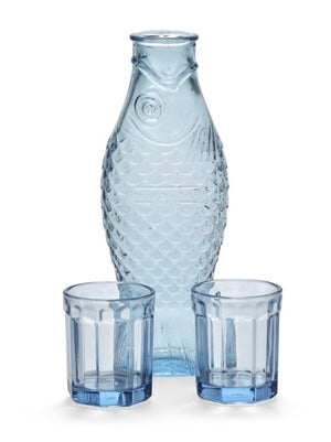 Fish & Fish Carafe + 2 Glasses Gift Set