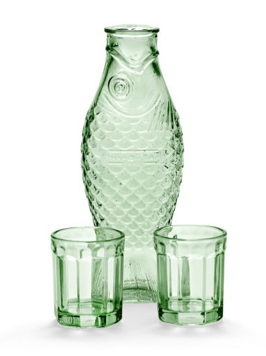 Fish & Fish Carafe + 2 Glasses Gift Set