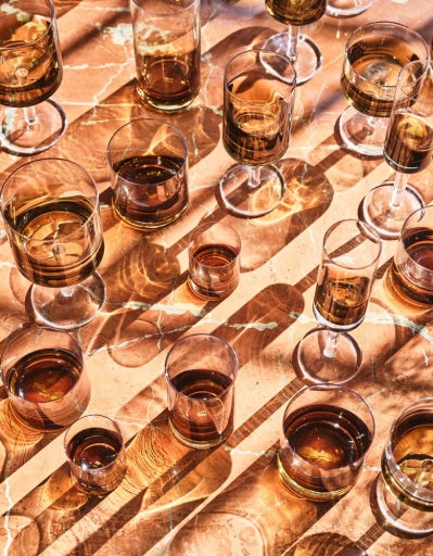 Zuma Amber Whisky Glasses - Set of 4