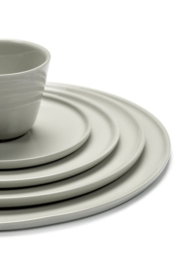 Cena Large Porcelain Low Plates - Set of 4