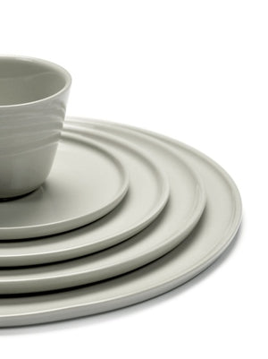 Cena Large Porcelain Low Plates - Set of 4