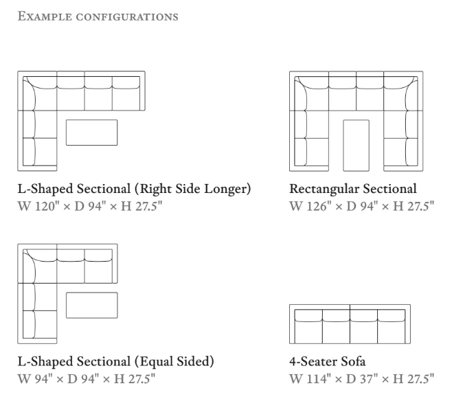Tulip 6 Seat Sectional with Sunbrella® Cushions