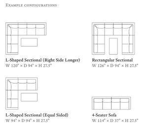 Tulip 6 Seat Sectional with Sunbrella® Cushions